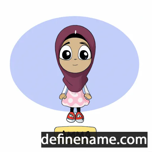 cartoon of the name Aamina