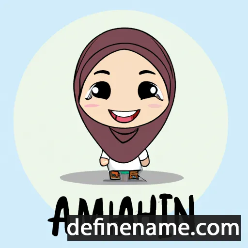 cartoon of the name Aaminah