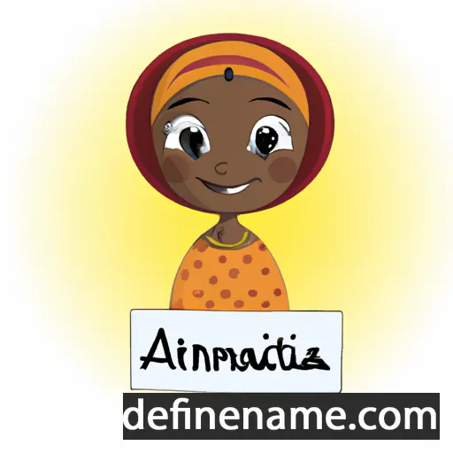 cartoon of the name Aaminata