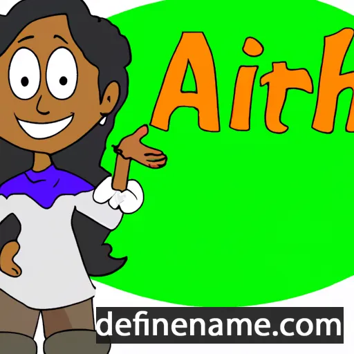 cartoon of the name Aarthi