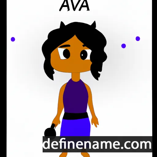 cartoon of the name Aava