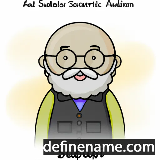 cartoon of the name Abdus Salam