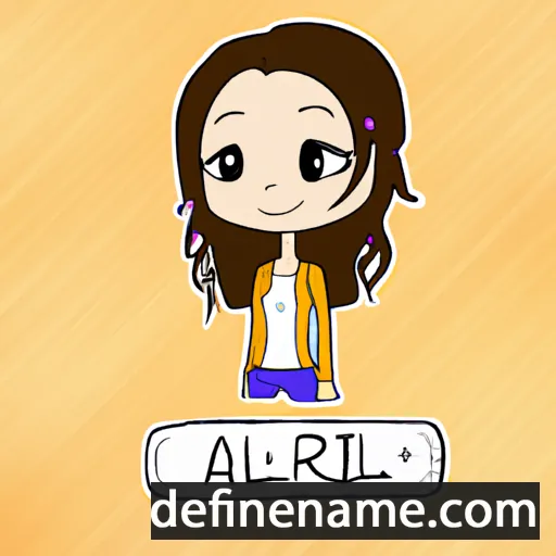 cartoon of the name Abril