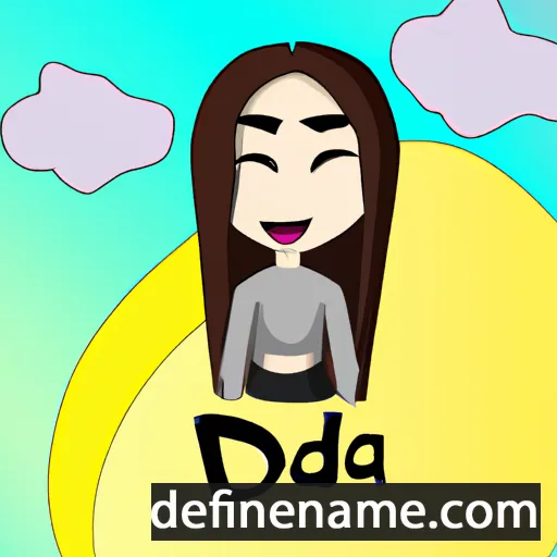 cartoon of the name Adah