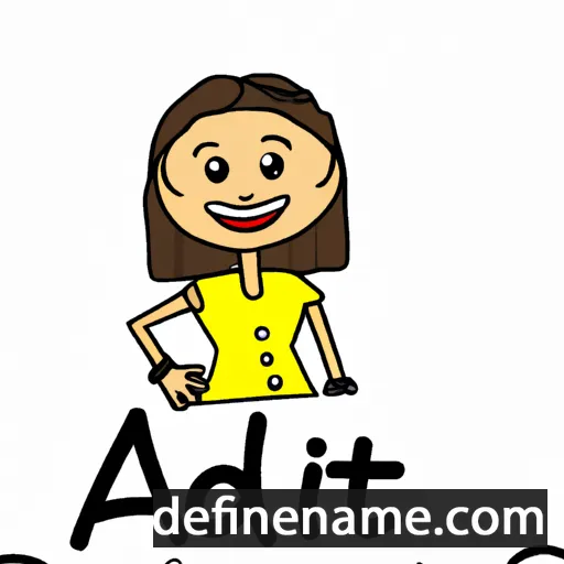 cartoon of the name Aditi