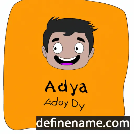 cartoon of the name Aditya