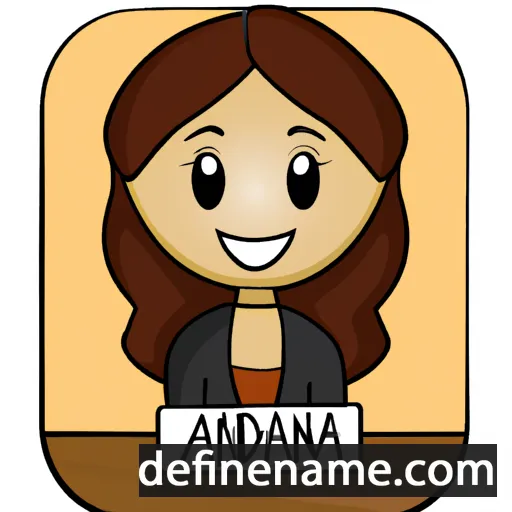 cartoon of the name Adrianna