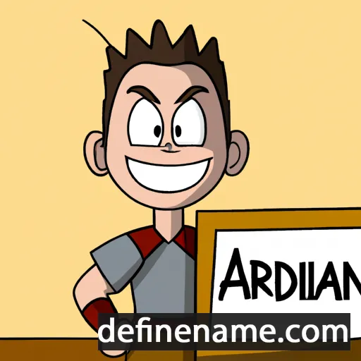 cartoon of the name Adrianus