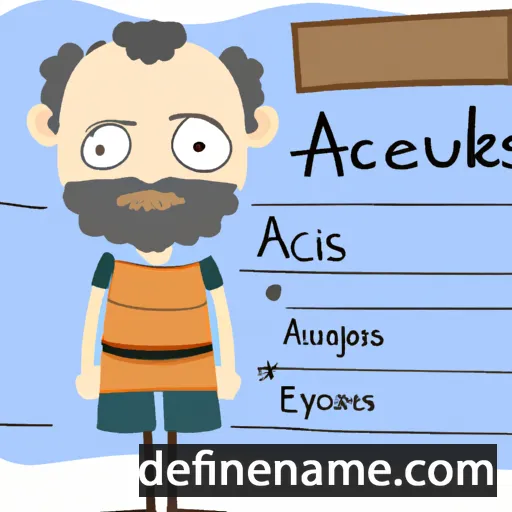 cartoon of the name Aeschylus