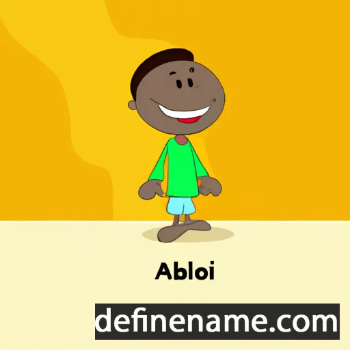 cartoon of the name Afolabi