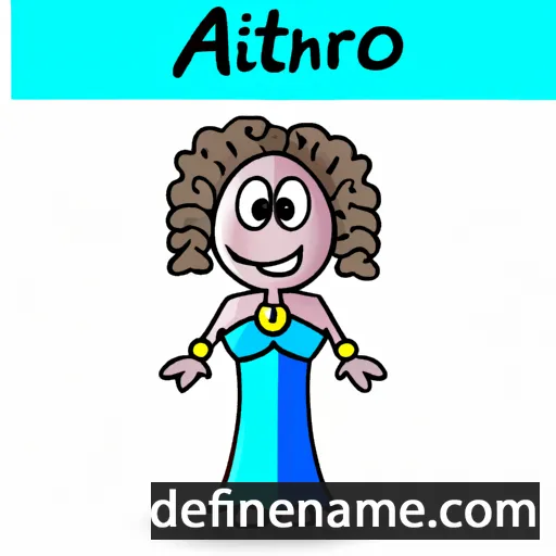 cartoon of the name Afroditi