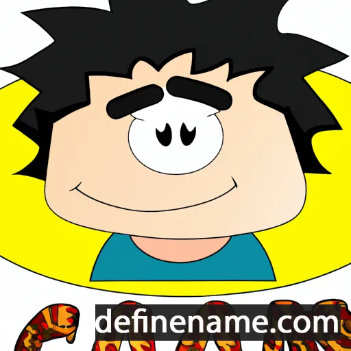 cartoon of the name Agam