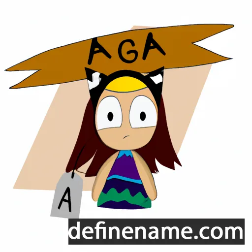 cartoon of the name Ágata