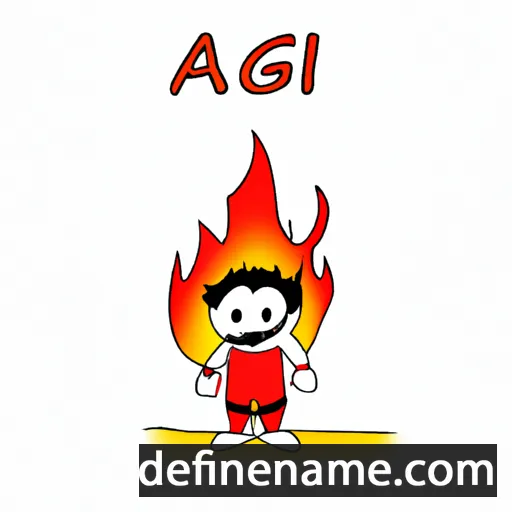 cartoon of the name Agni