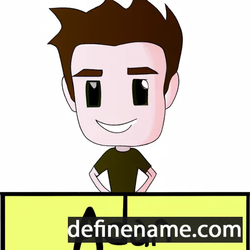 cartoon of the name Aidan