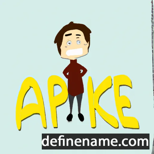 cartoon of the name Aike