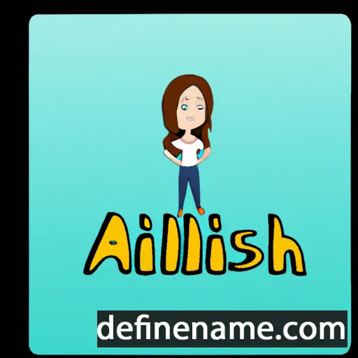 cartoon of the name Ailish