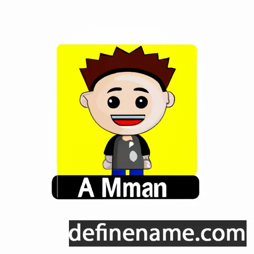 cartoon of the name Aiman