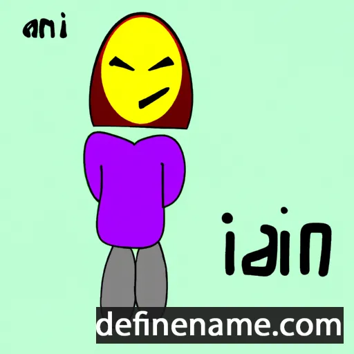 cartoon of the name Ain