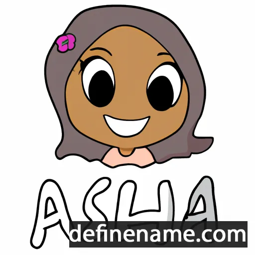 cartoon of the name Aisha