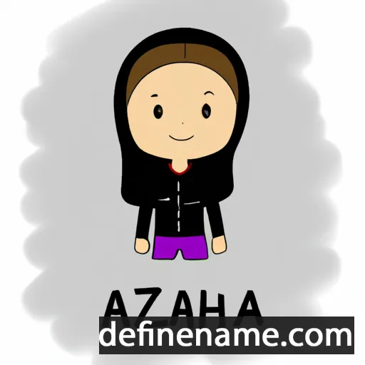 cartoon of the name Aizah