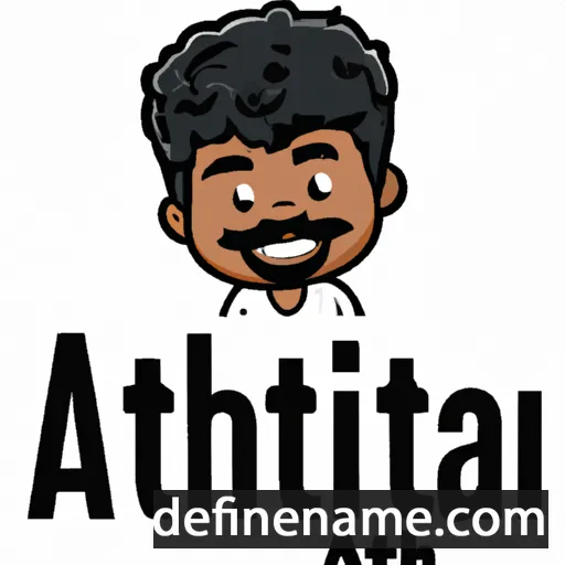 cartoon of the name Ajith