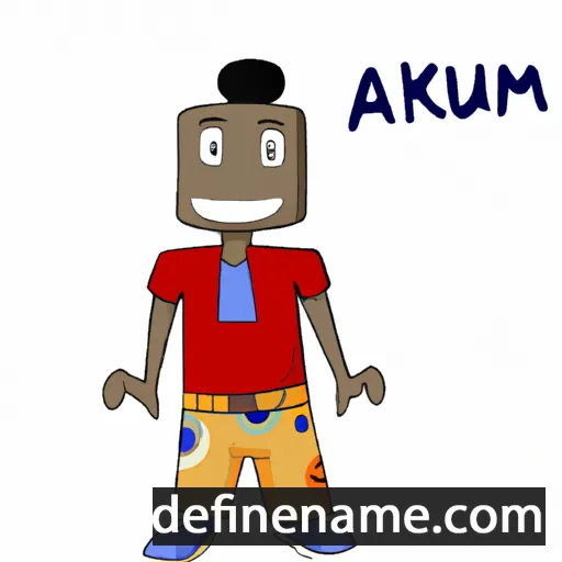 cartoon of the name Akamu