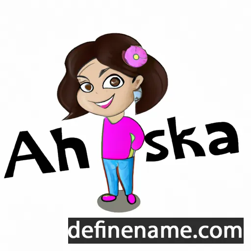 cartoon of the name Akanksha