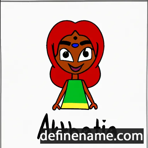 cartoon of the name Akantha