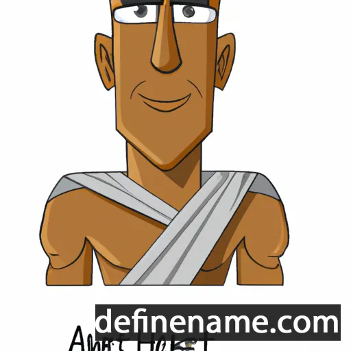 cartoon of the name Akhenaten