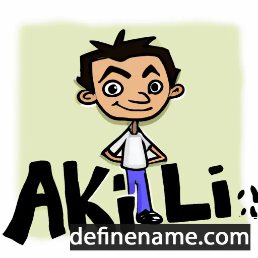 cartoon of the name Akhil