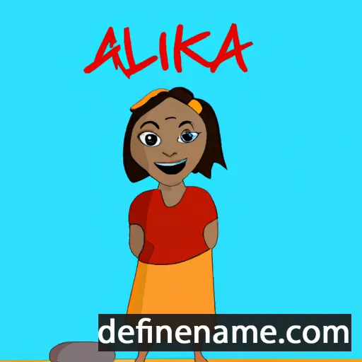 cartoon of the name Akhila