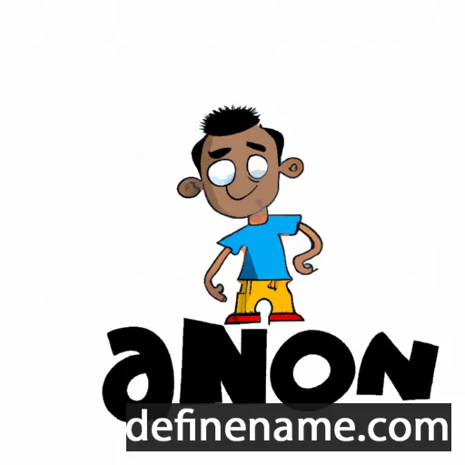 cartoon of the name Akoni