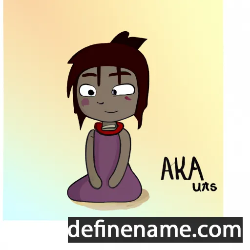 cartoon of the name Akua