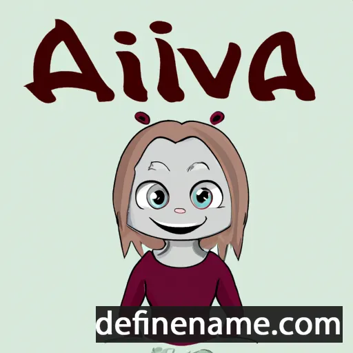 cartoon of the name Akvilė