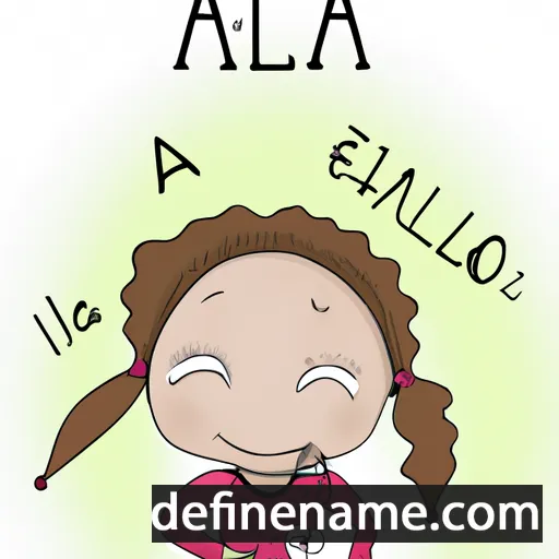 cartoon of the name Alaia