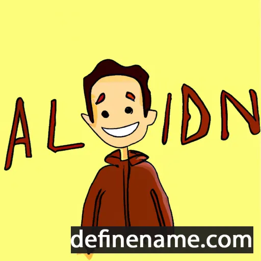 cartoon of the name Aldin