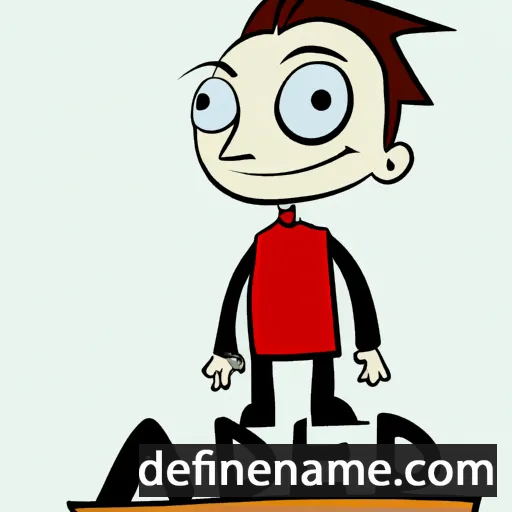 cartoon of the name Aled