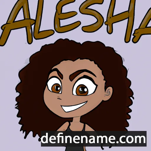 cartoon of the name Aleesha