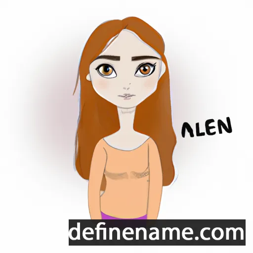 cartoon of the name Alena