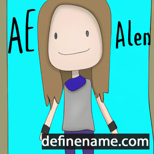 cartoon of the name Alene