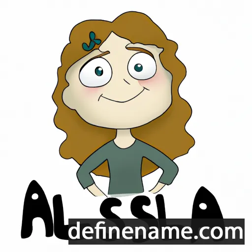 cartoon of the name Alessa