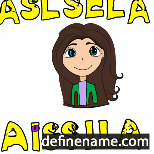 cartoon of the name Alessia