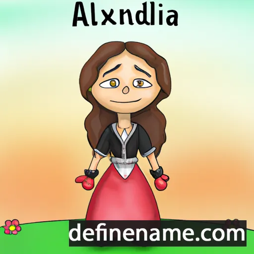 cartoon of the name Alexandrina