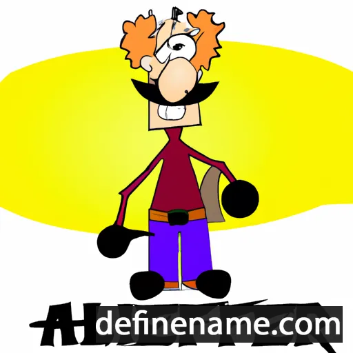 cartoon of the name Alfher