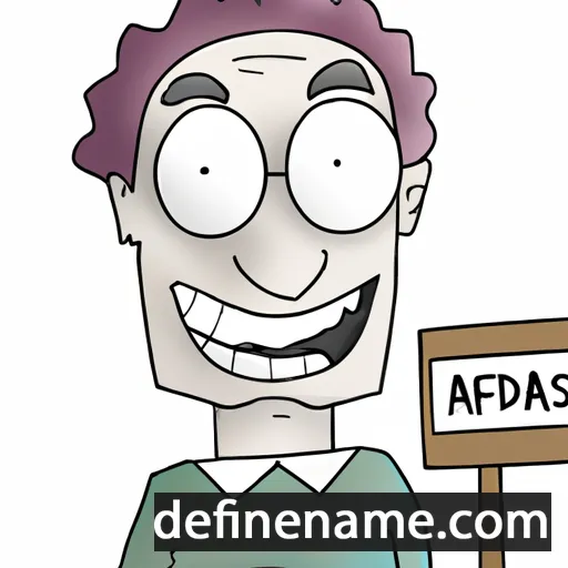 cartoon of the name Alfredas