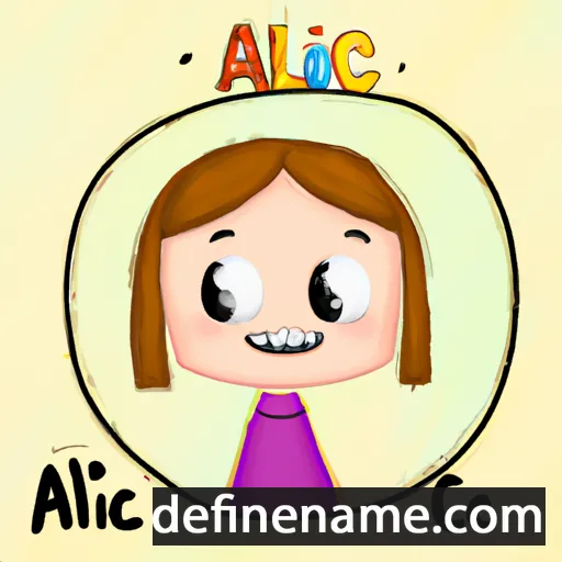 cartoon of the name Alícia