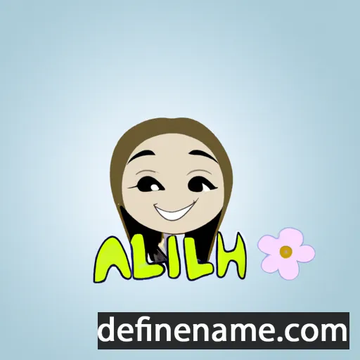 cartoon of the name Aliah