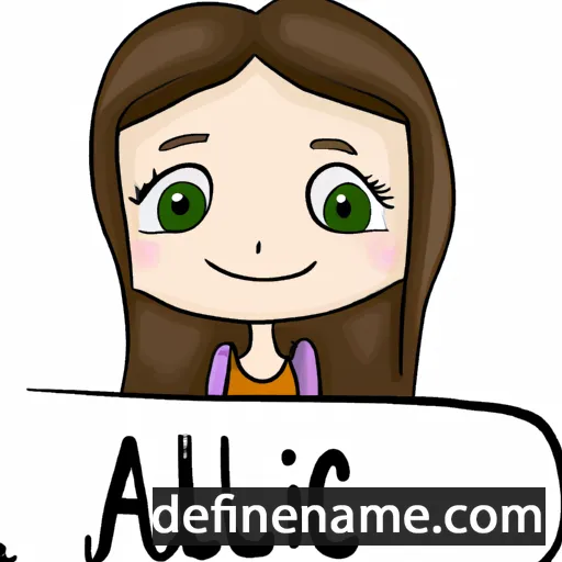 cartoon of the name Alica