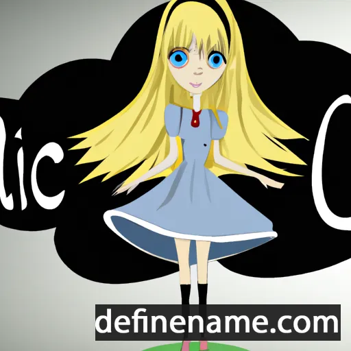 cartoon of the name Alice